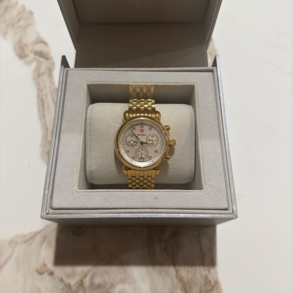 Gold Michele Watch